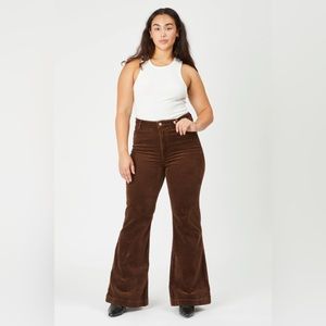 Rolla's | Eastcoast Flare Dark Brown 70s Inspired Corduroy Pants Size 31